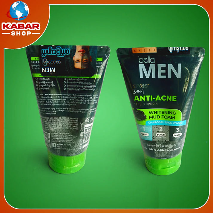 Bella Men - Anti Acne - Whitening MUD foam