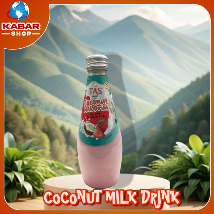 စတော်ဘယ်ရီအရသာပါ အုန်းနို့အချိုရည် Coconut Milk Drink with Strawberry flavor