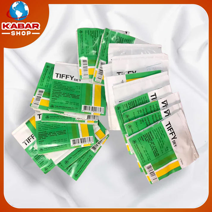 ဆေး ၄ လုံးပါ တက်ဖီဆေးကဒ် Tiffy 4 tablets