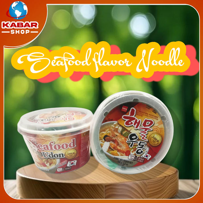 ပင်လယ်စာအရသာပါခေါက်ဆွဲ Seafood flavor Udon Noodle