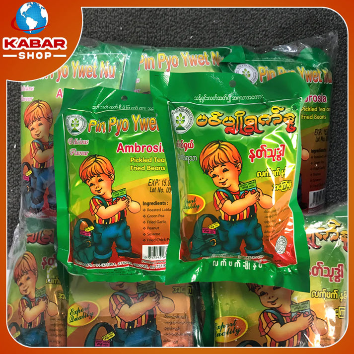 ပင်ပျိုရွက်နု - နတ်သုဒ္ဒါ လက်ဖက်နှင့်အကြော်စုံ၊ Pan Pyo Yoat Nu - Natt Thuk Dar tea leaf salad (Copy)