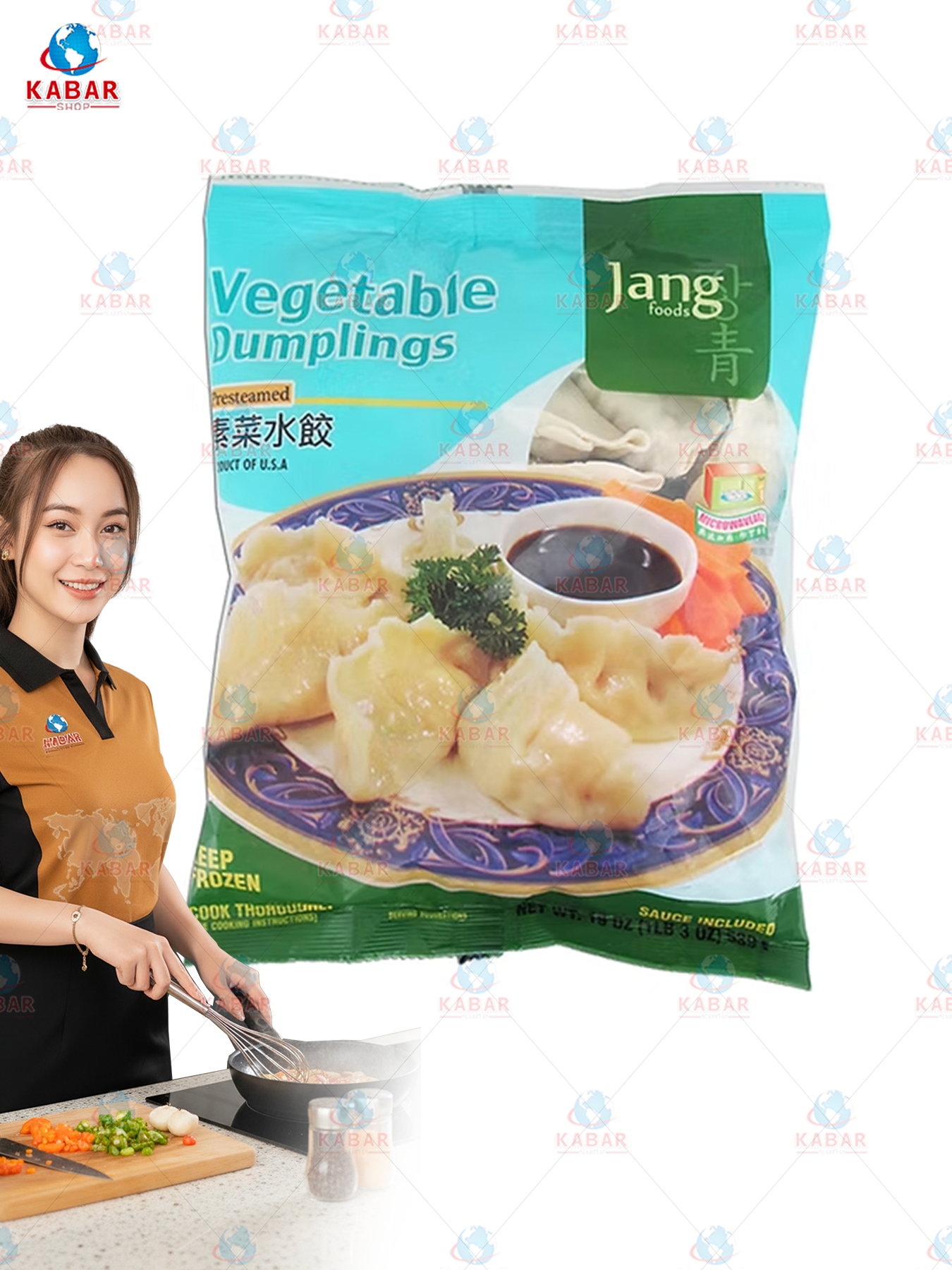 vegetable dumpling အသီးရွက်ပါပေါက်စီ 8*40oz