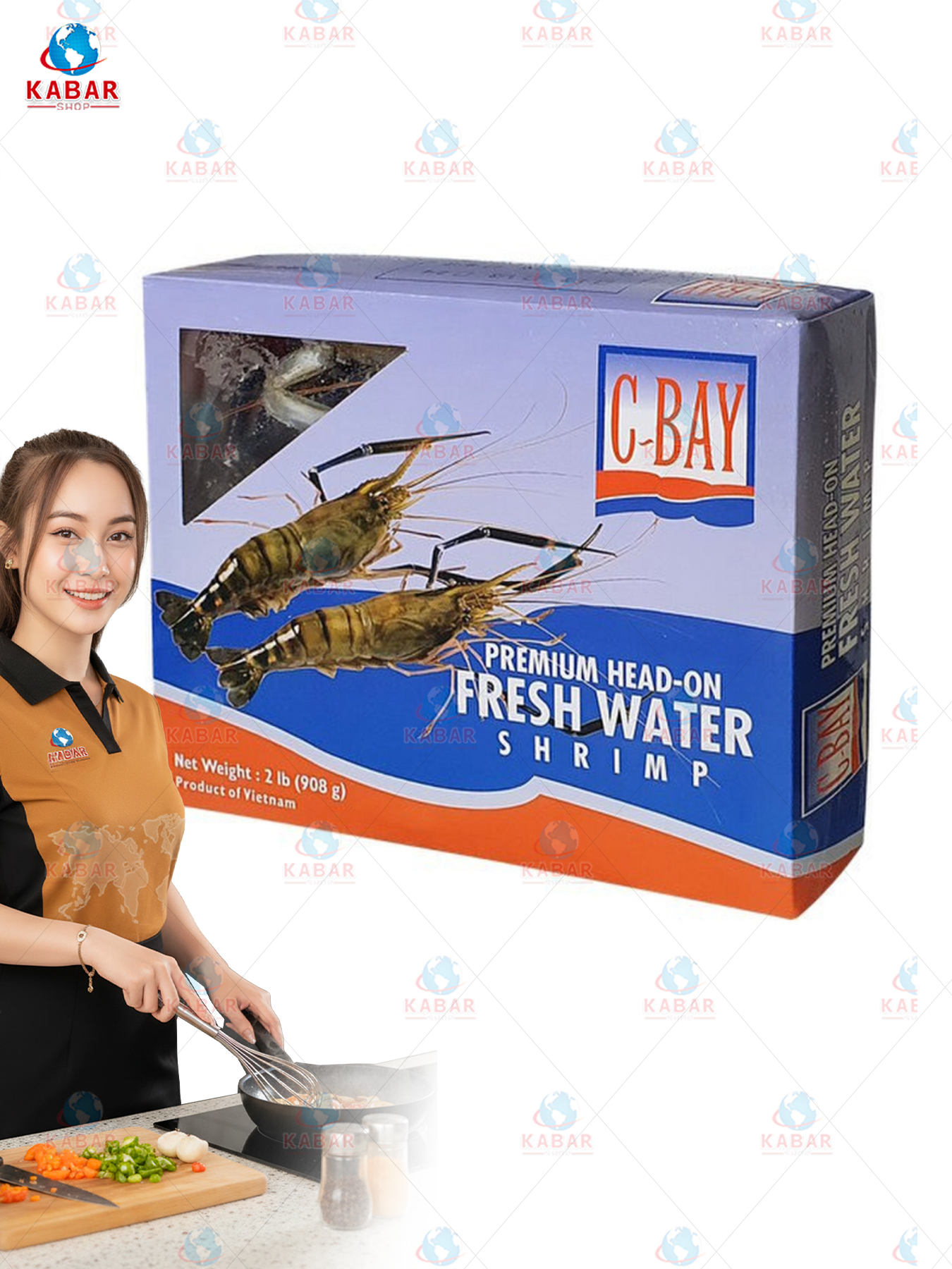fresh water shrimp 12*2lb ပုစွန်တုတ်