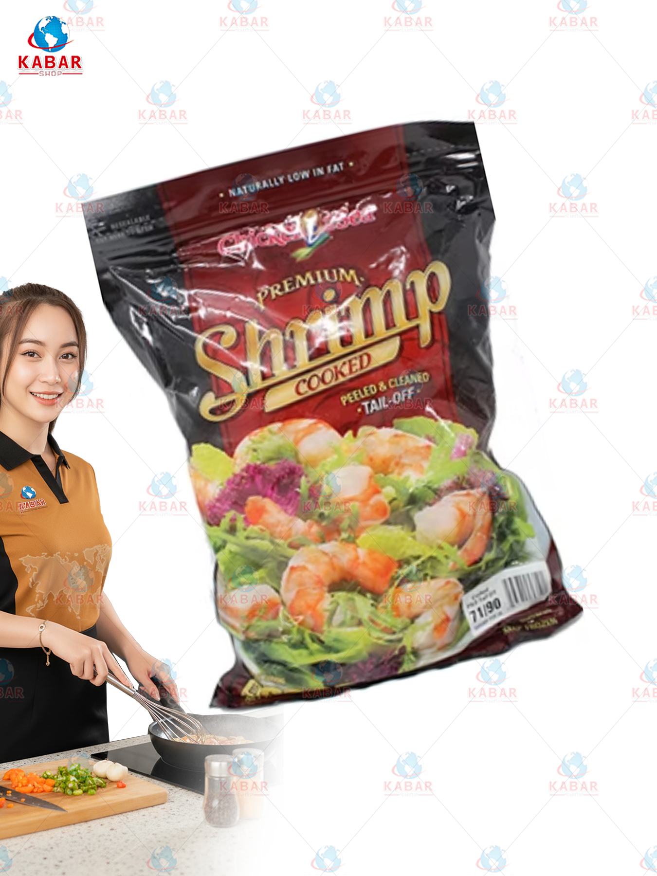 cooked shrimp peel & tail off အခွံခွါပြီးပုစွန်