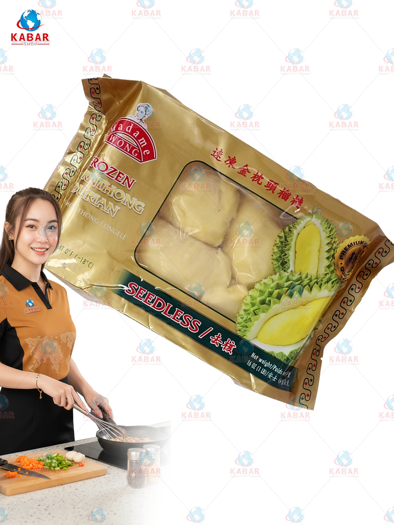 frozen seedless durian ဒူးရင်းသီး 24* 16oz