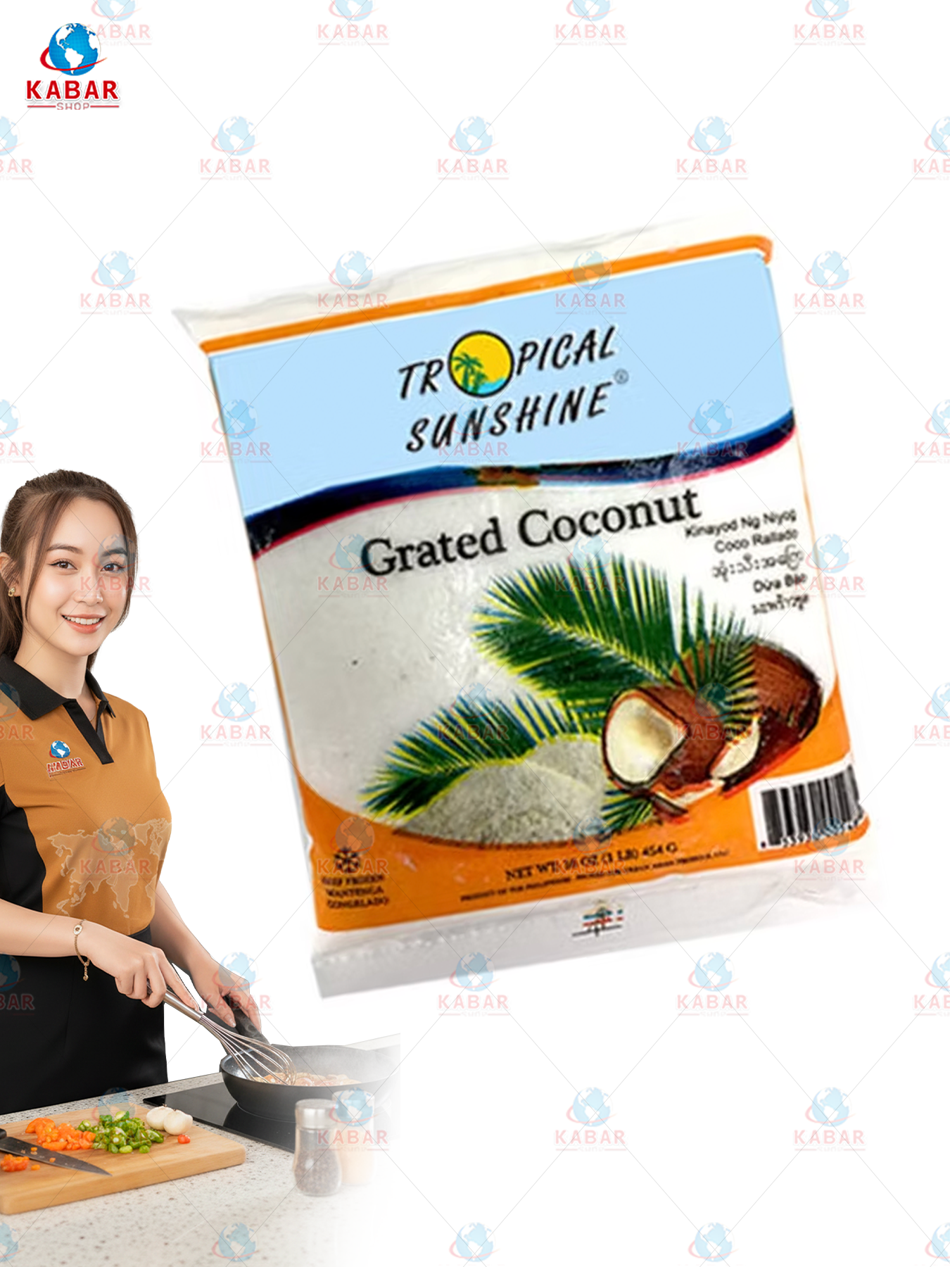 grated coconut ခြစ်ထားသောအုန်းသီး 30*16oz