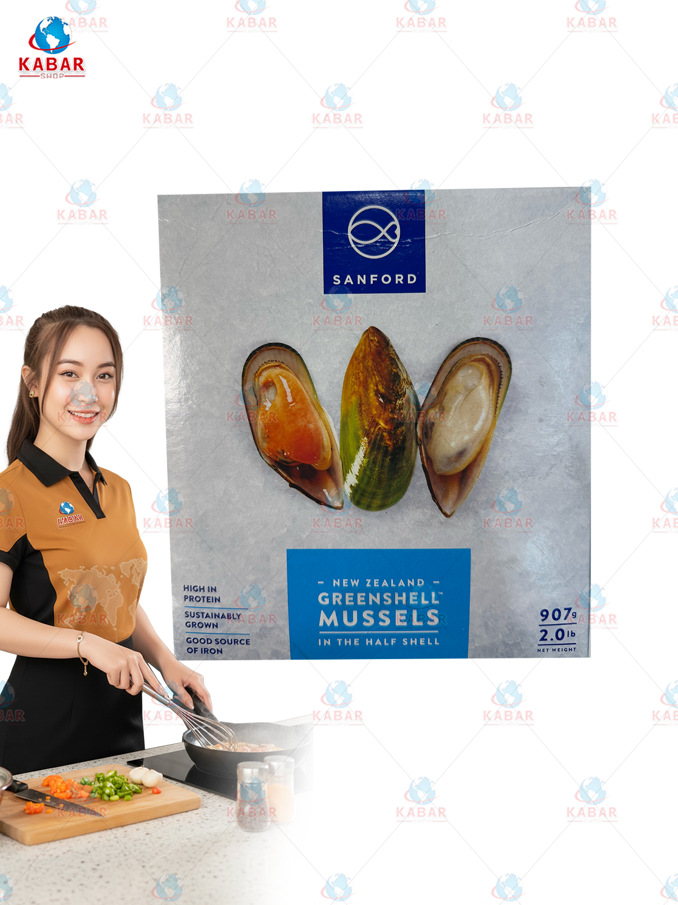 Greenshell mussel ဂေါင်းခရု 12* 2lb
