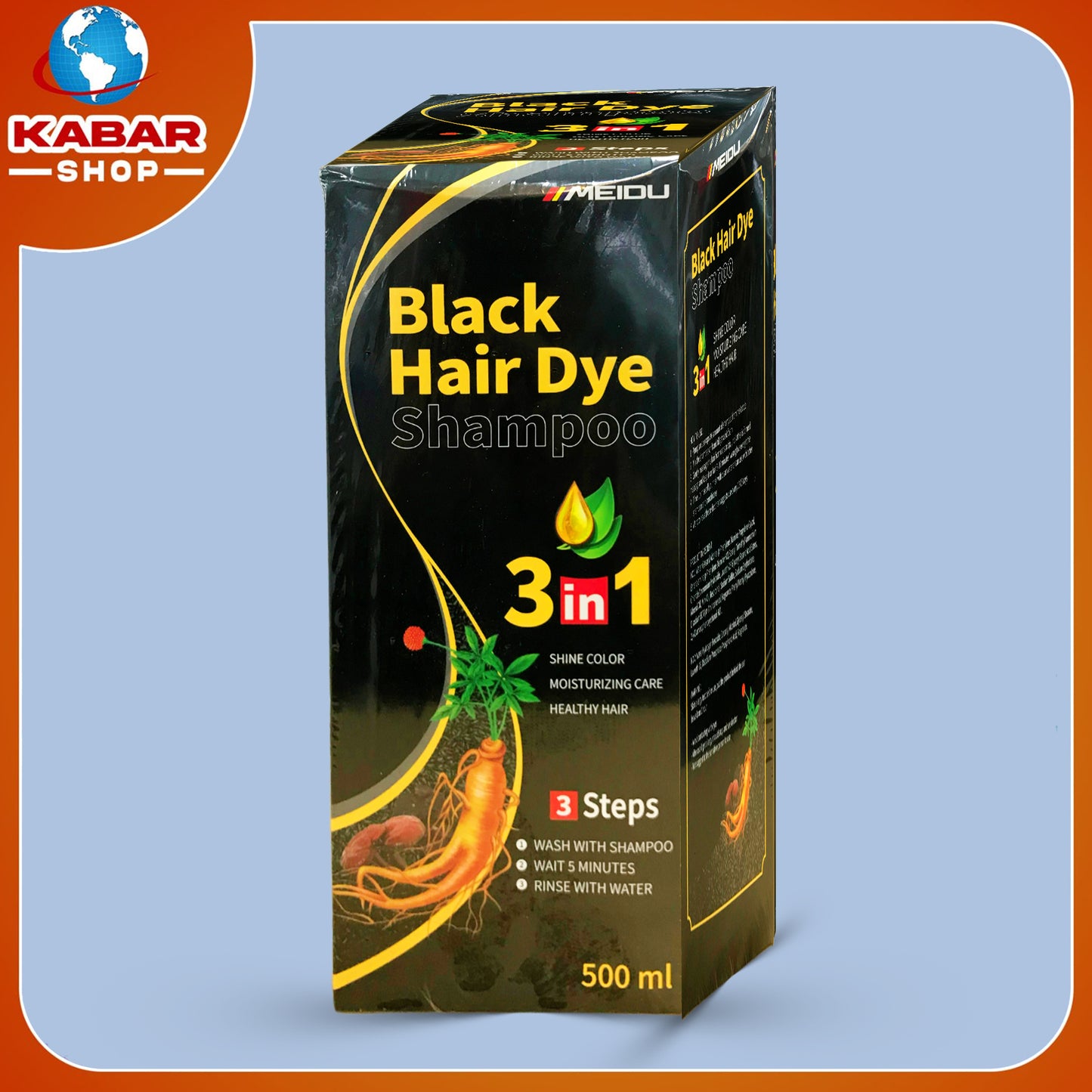 ခေါင်းလျော်ရည် Black Hair Dye shampoo 001