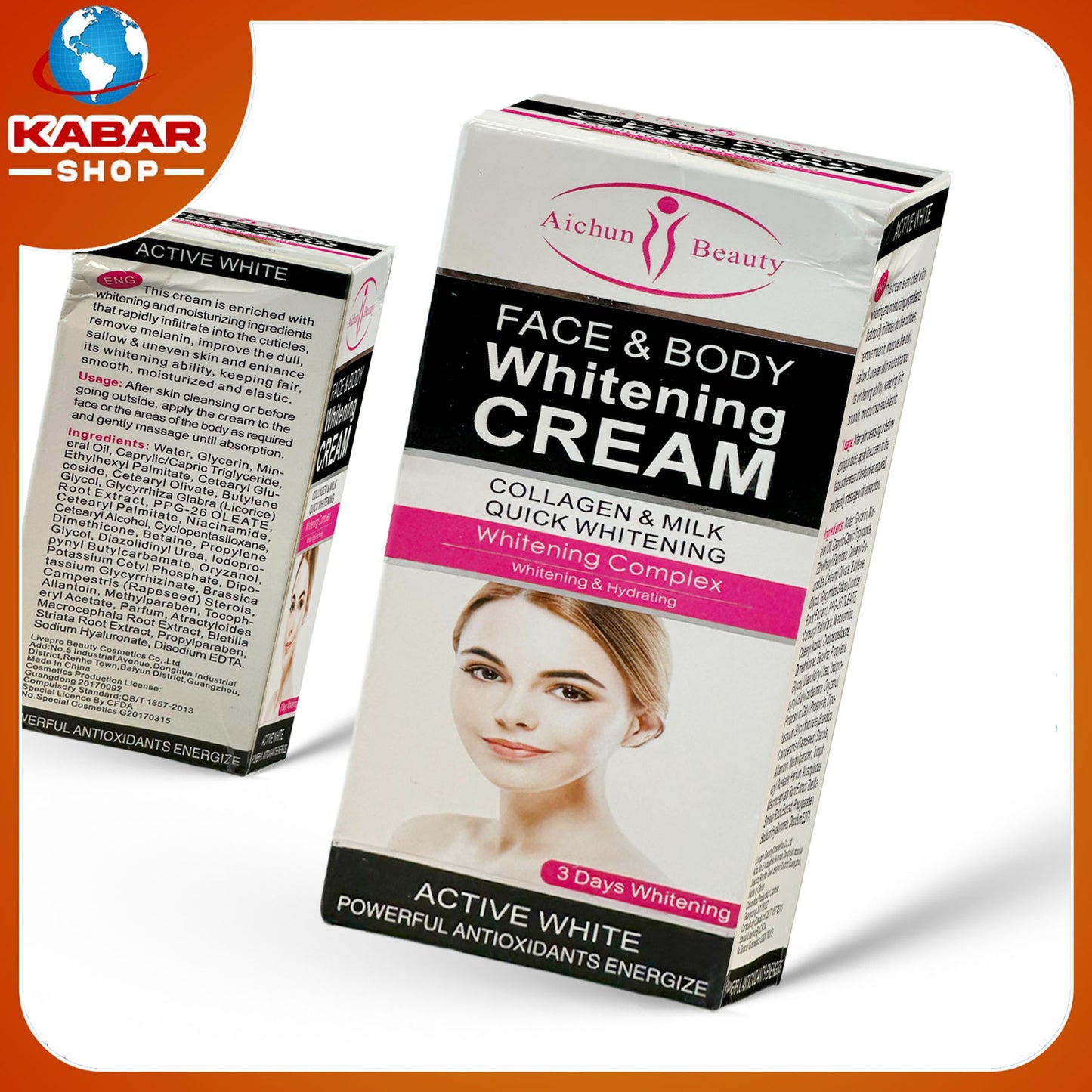 ဖစ် & ေဘာ်ဒီ - ဝိုက်တနီးခရင် - Face & Body , Whitening CREAM 001