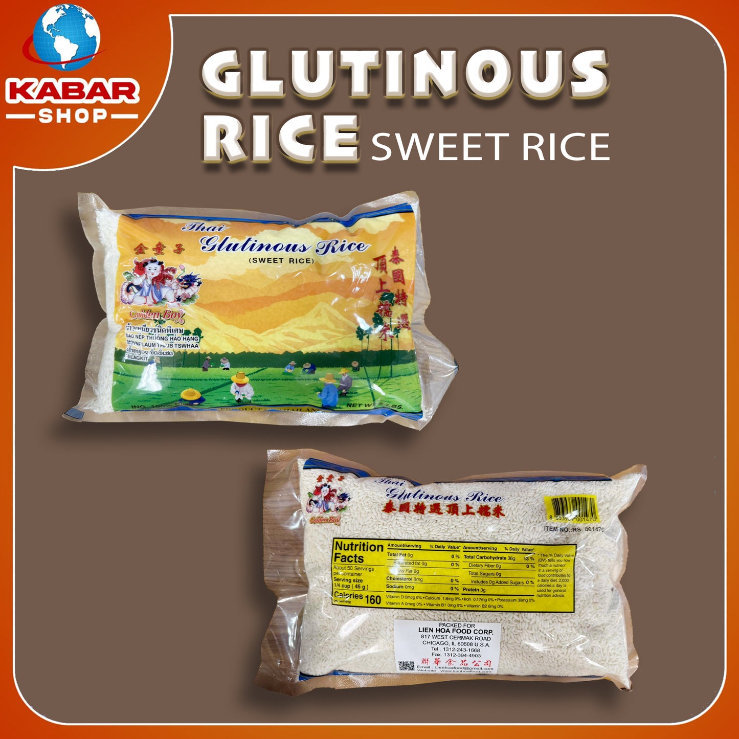 Glutinous rice - sweet rice 2lb