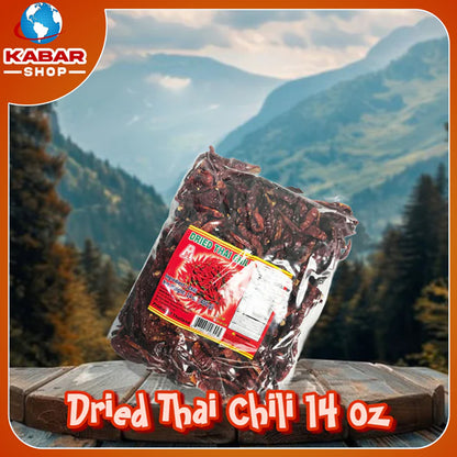 ထိုင်းငရုပ်သီးခြောက် Thai Dried Chili 14 oz