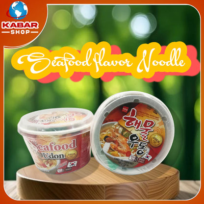 ပင်လယ်စာအရသာပါခေါက်ဆွဲ Seafood flavor Udon Noodle