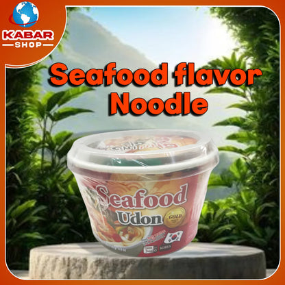ပင်လယ်စာအရသာပါခေါက်ဆွဲ Seafood flavor Udon Noodle