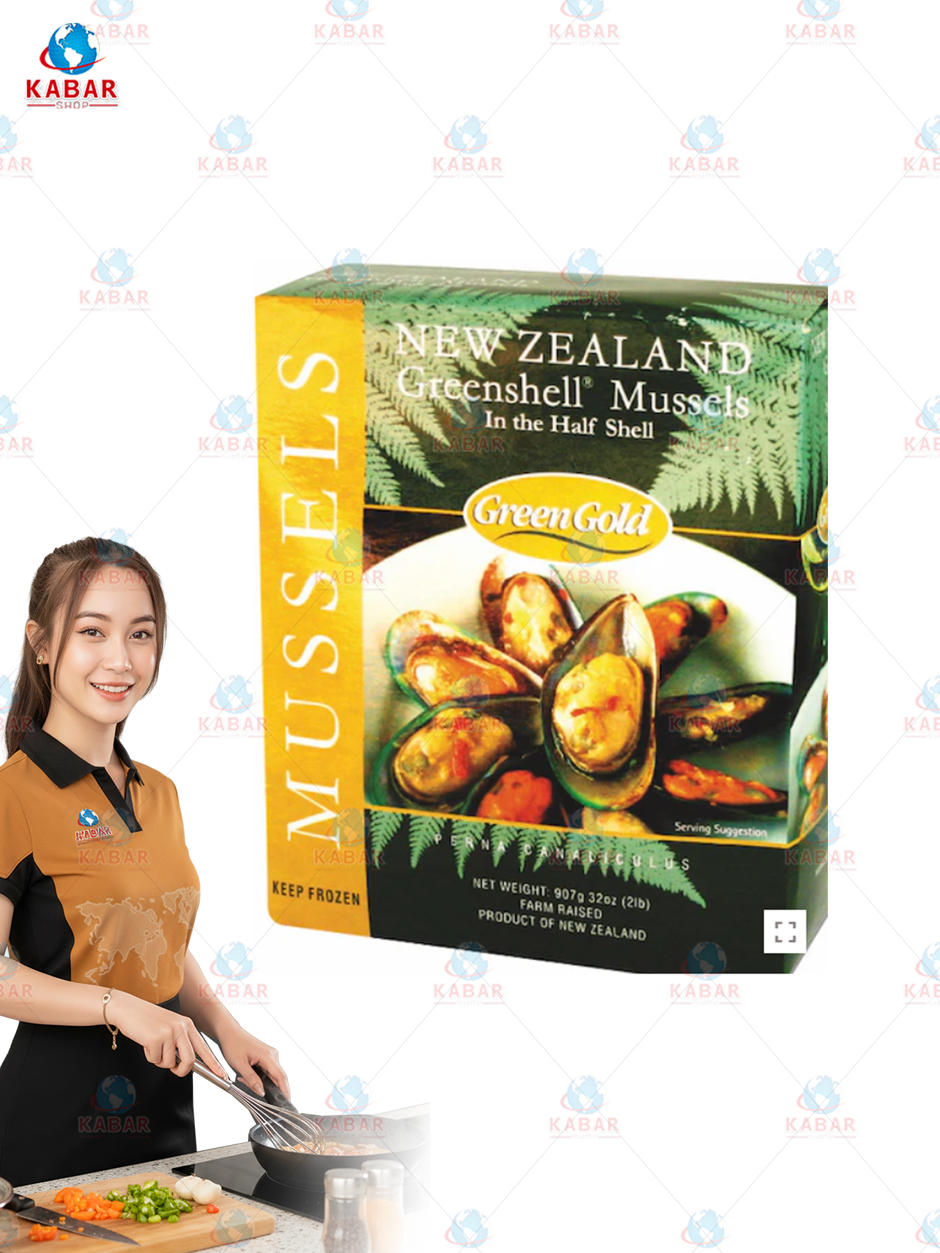 Greenshell mussel ဂေါင်းခရု 12* 1kb