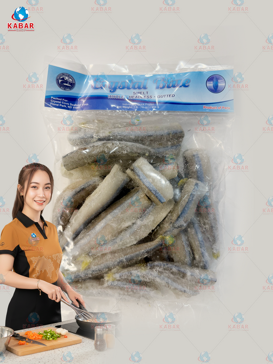 smelt whole fish (crystal blue)/ ငါးသေး 30* 16oz