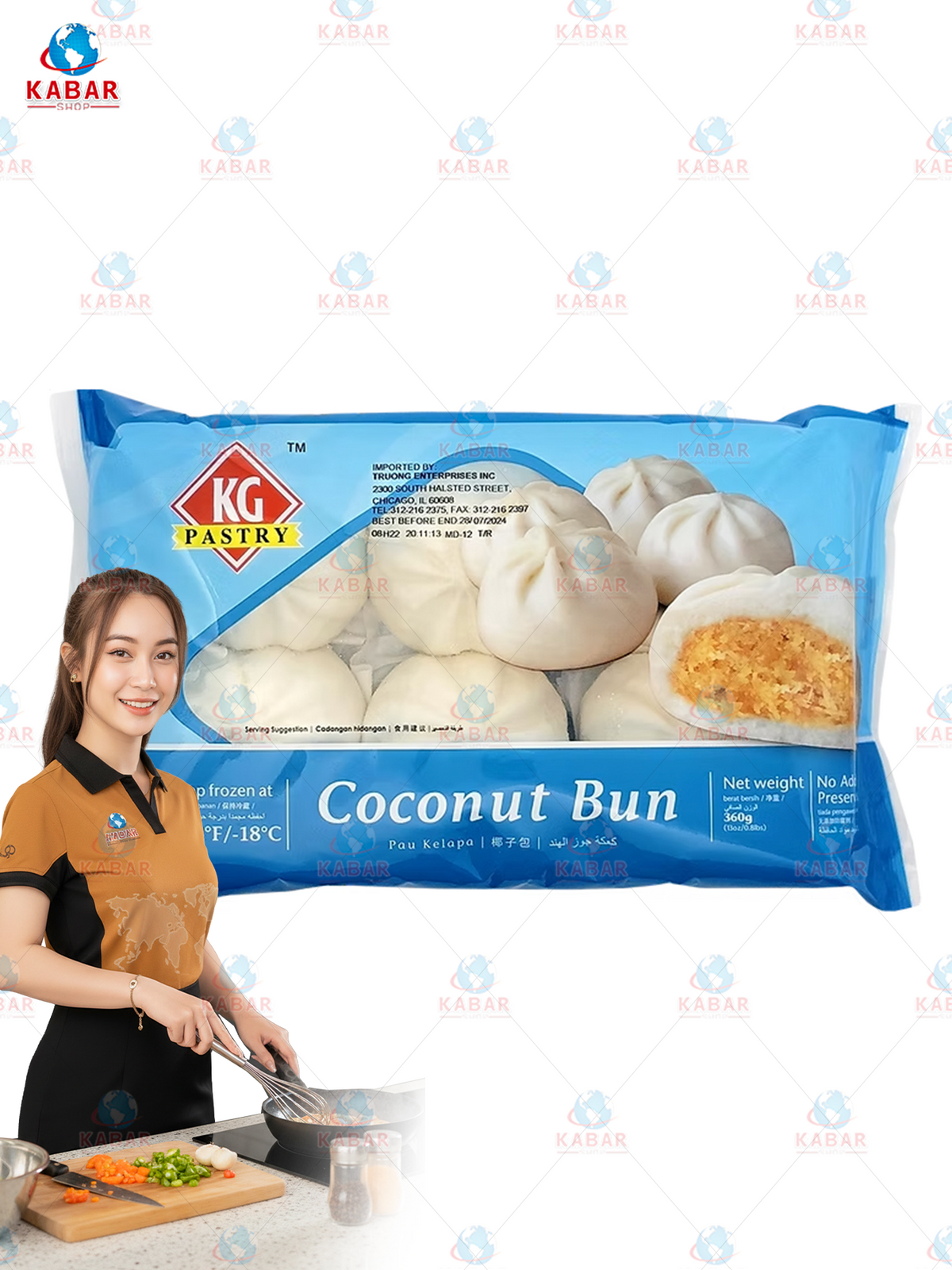 dumpling with coconut bun  အုန်းသီးပေါက်စီ 12* 6pcs