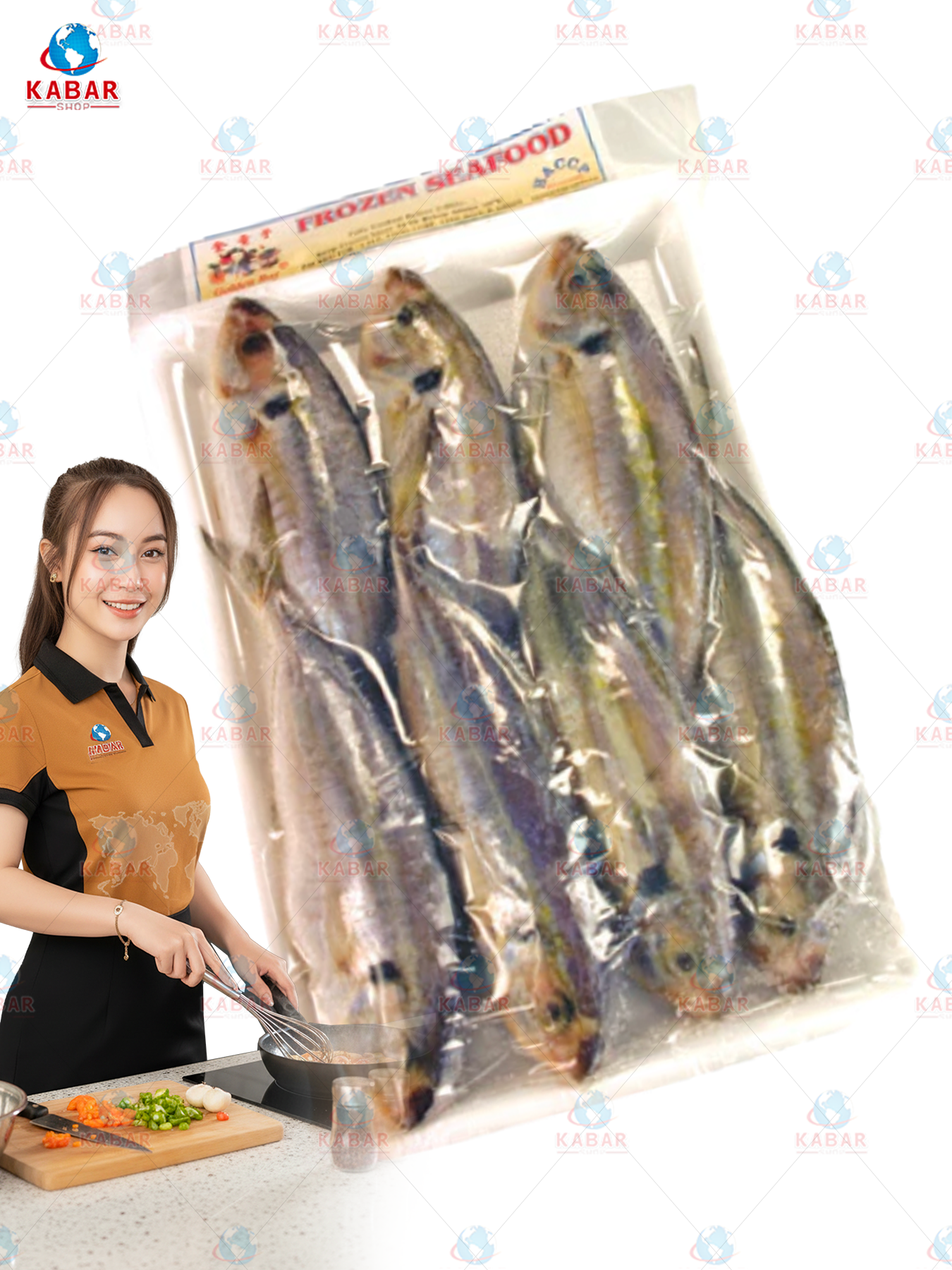 Yellow Stirp Trevaly Fish/ ငါးသေး 36 x 14 oz
