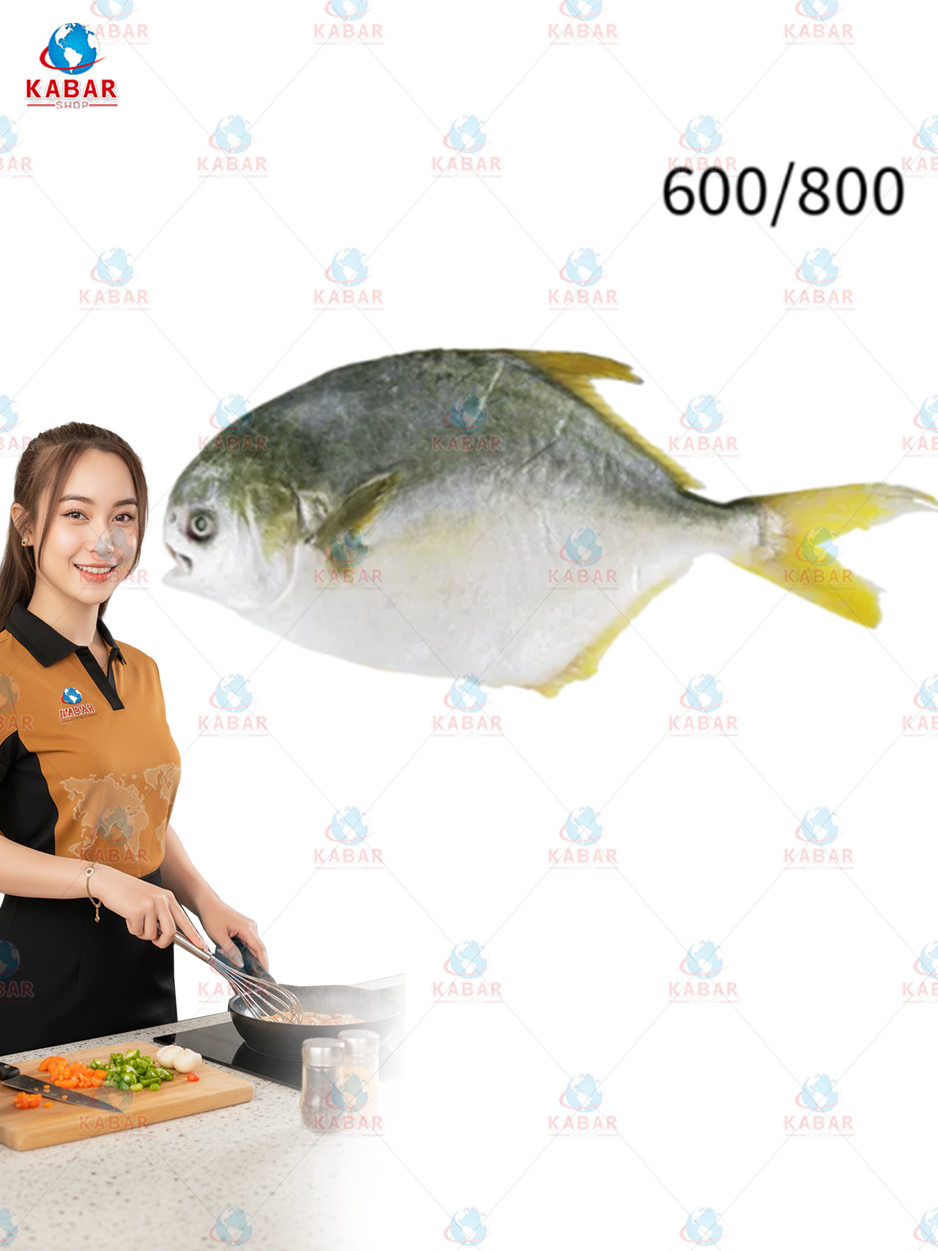 golden pompano  (600-800) ငါးဝိုင်း 40lb