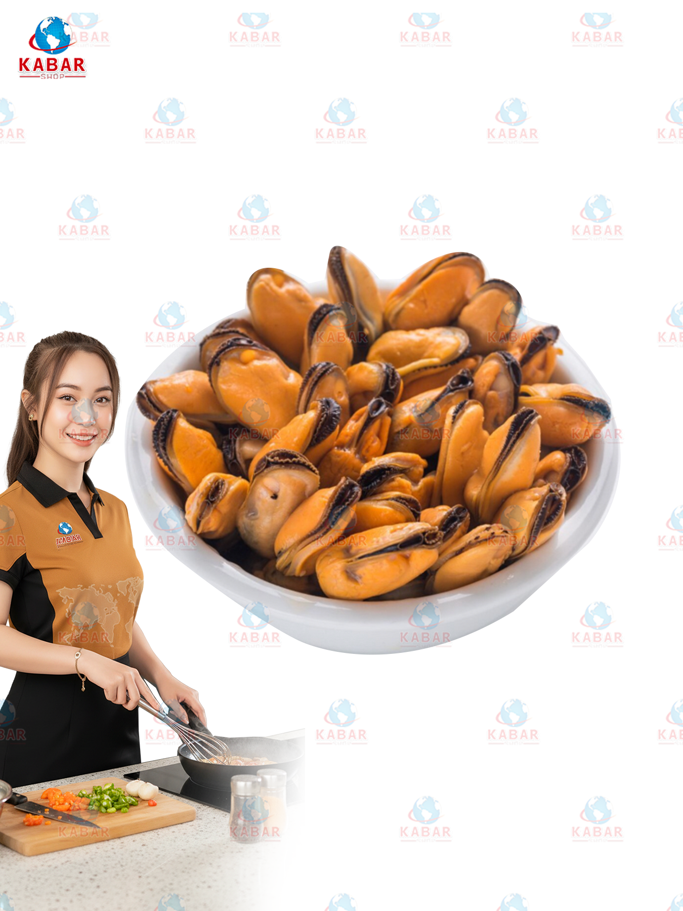 Greenshell mussel meat/ ဂေါင်းခရု 12* 2.2lb