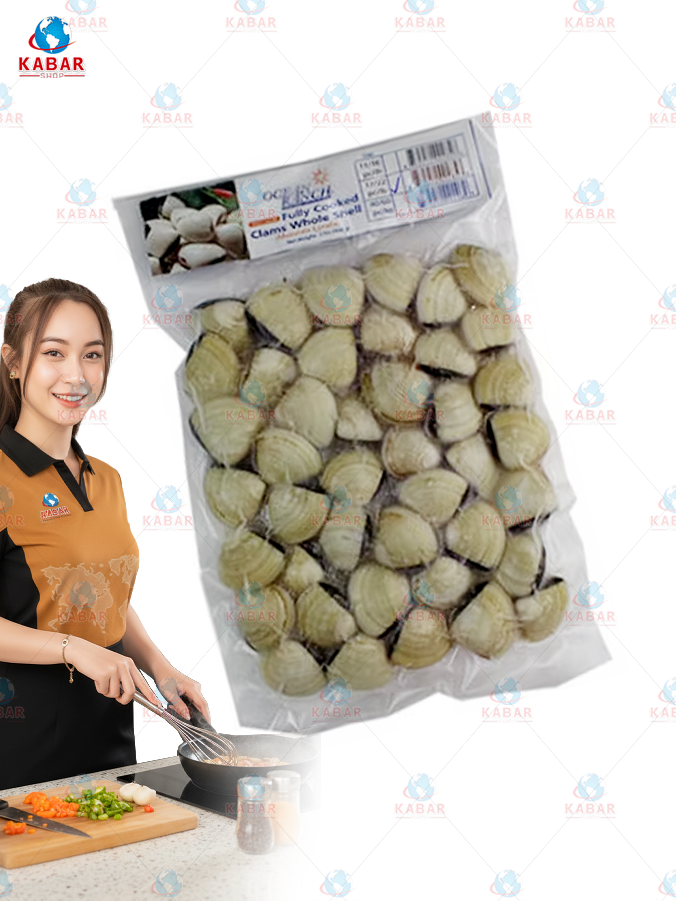 cooked clam ဂုံးခရု 10* 2lb