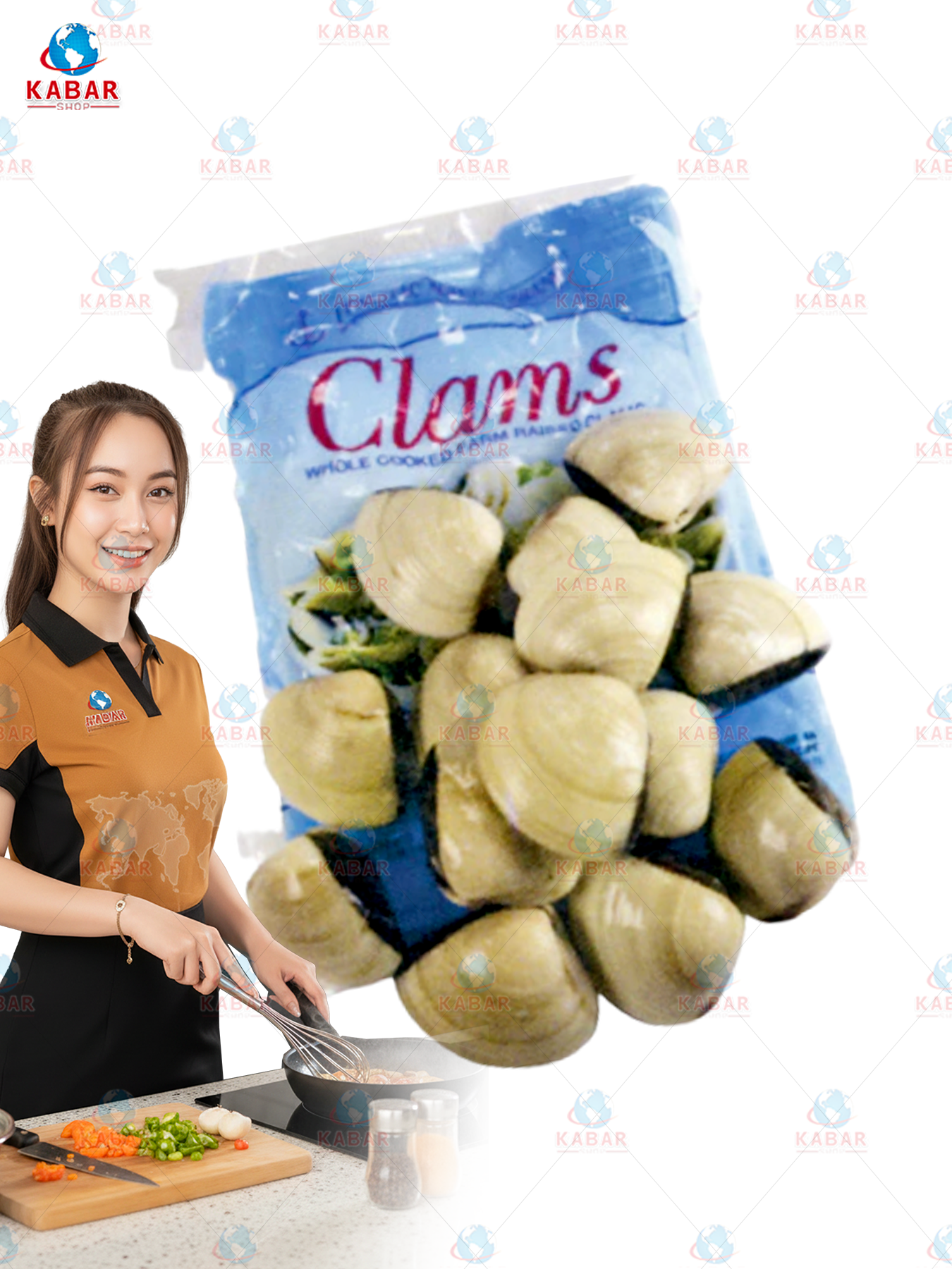 white clam shell ဂုံးခရု 20* 1lb