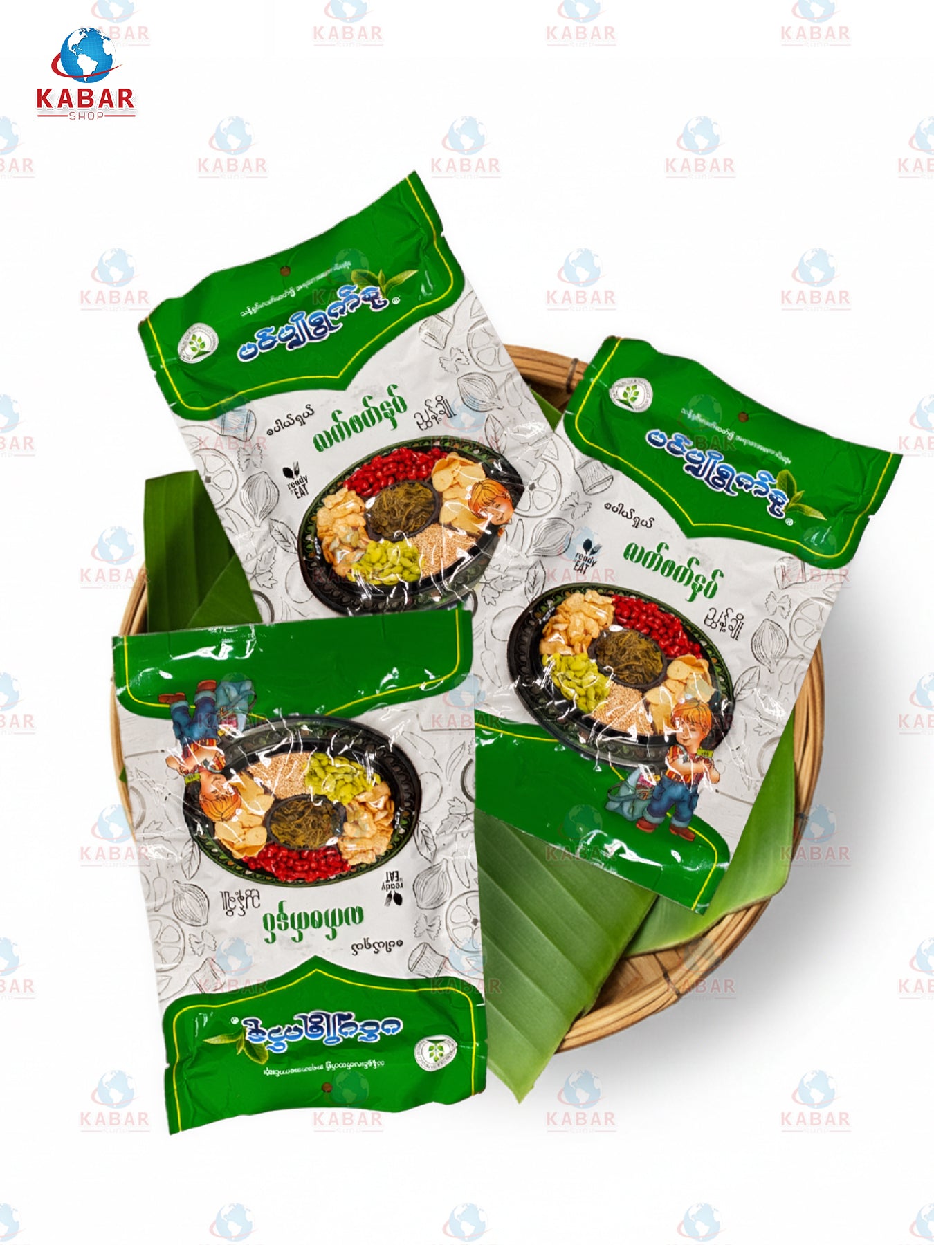 Pin Pyo Tea Leave (Spicy) ပင်ပျိုရွက်နှု လက်ဖက်နှပ်&nbsp; (160g x10S'x5 packs)