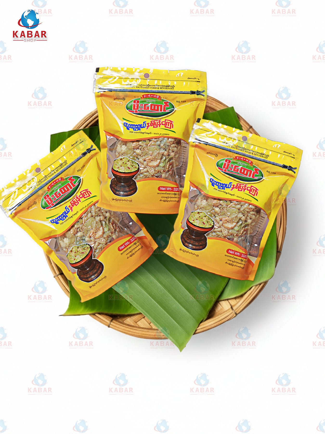 Poe Htaung - Fried Beans - ဖိုးထောင် နှစ်ပြန်ကြော် (320g x 42 packs