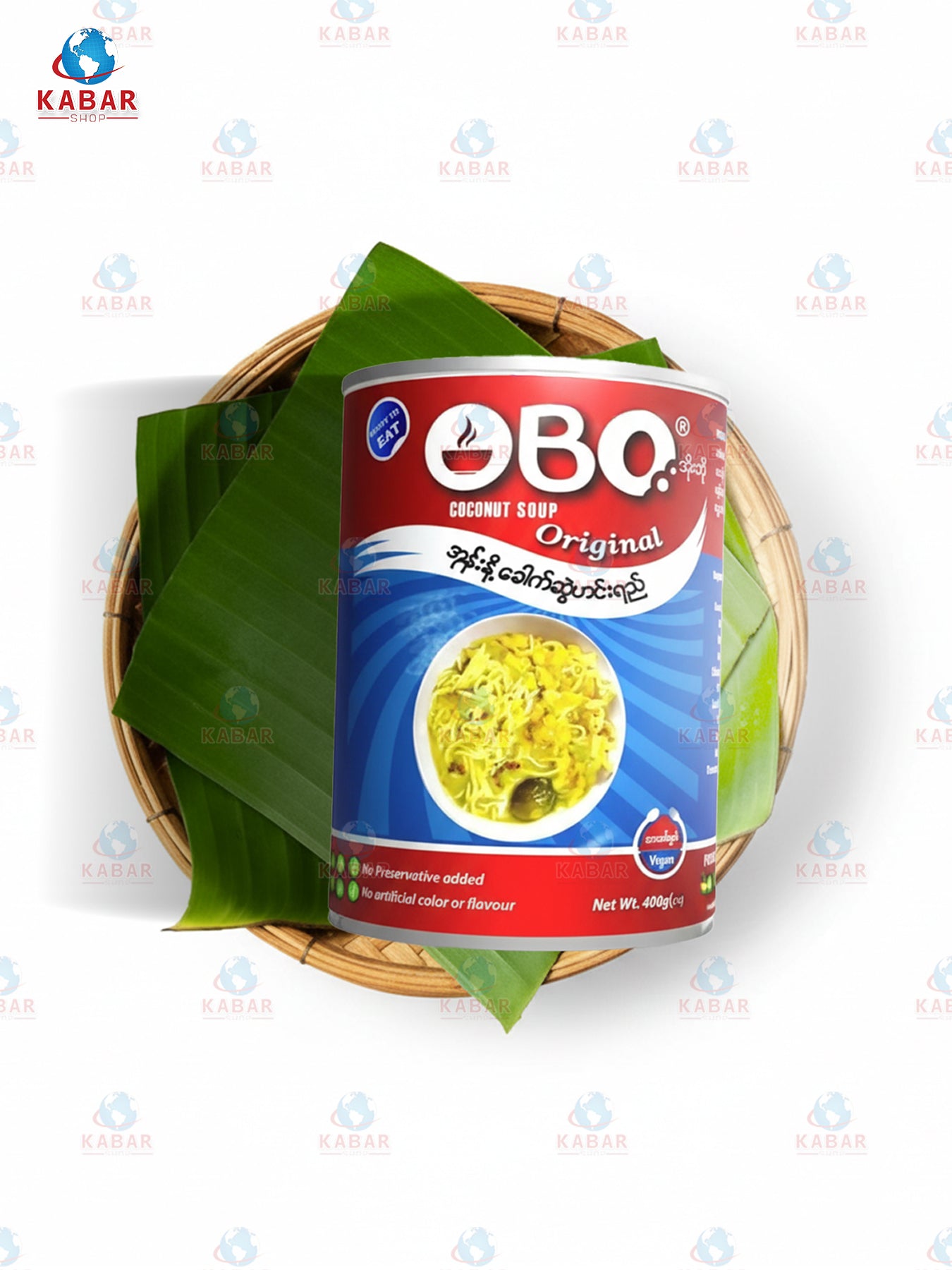OBO - Ong No Khaut Swel အိုးဘို - အုန်းနို့ခါက်ဆွဲအရည် (400 g x 24 Pcs)