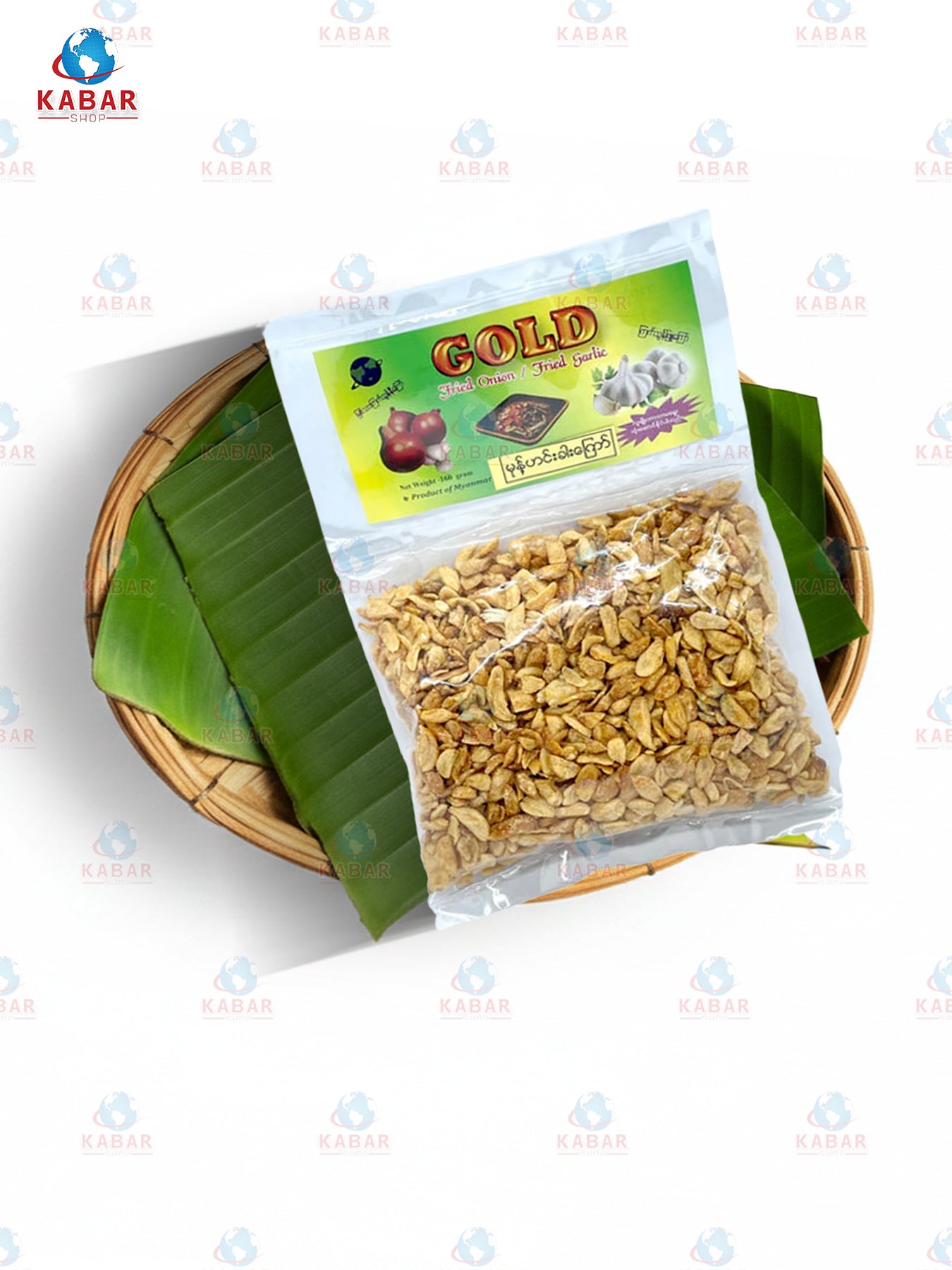 Gold Brand – Fried Garlice &nbsp;ကြက်သွန်ဖြူကြော် (160g x 24packs)