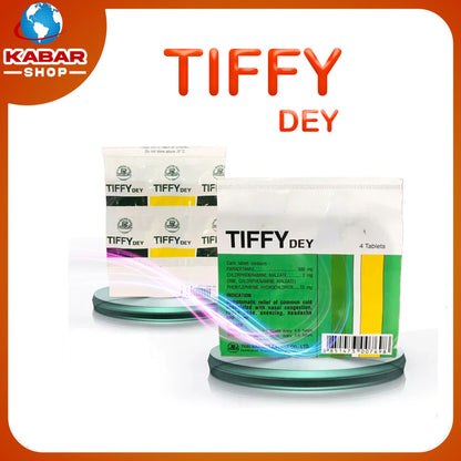 ဆေး ၄ လုံးပါ တက်ဖီဆေးကဒ်  Tiffy 4 tablets