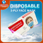 ဒစ်ပိုစစ်ဘယ်  မက် - Disposable- 3-ply Face Mask
