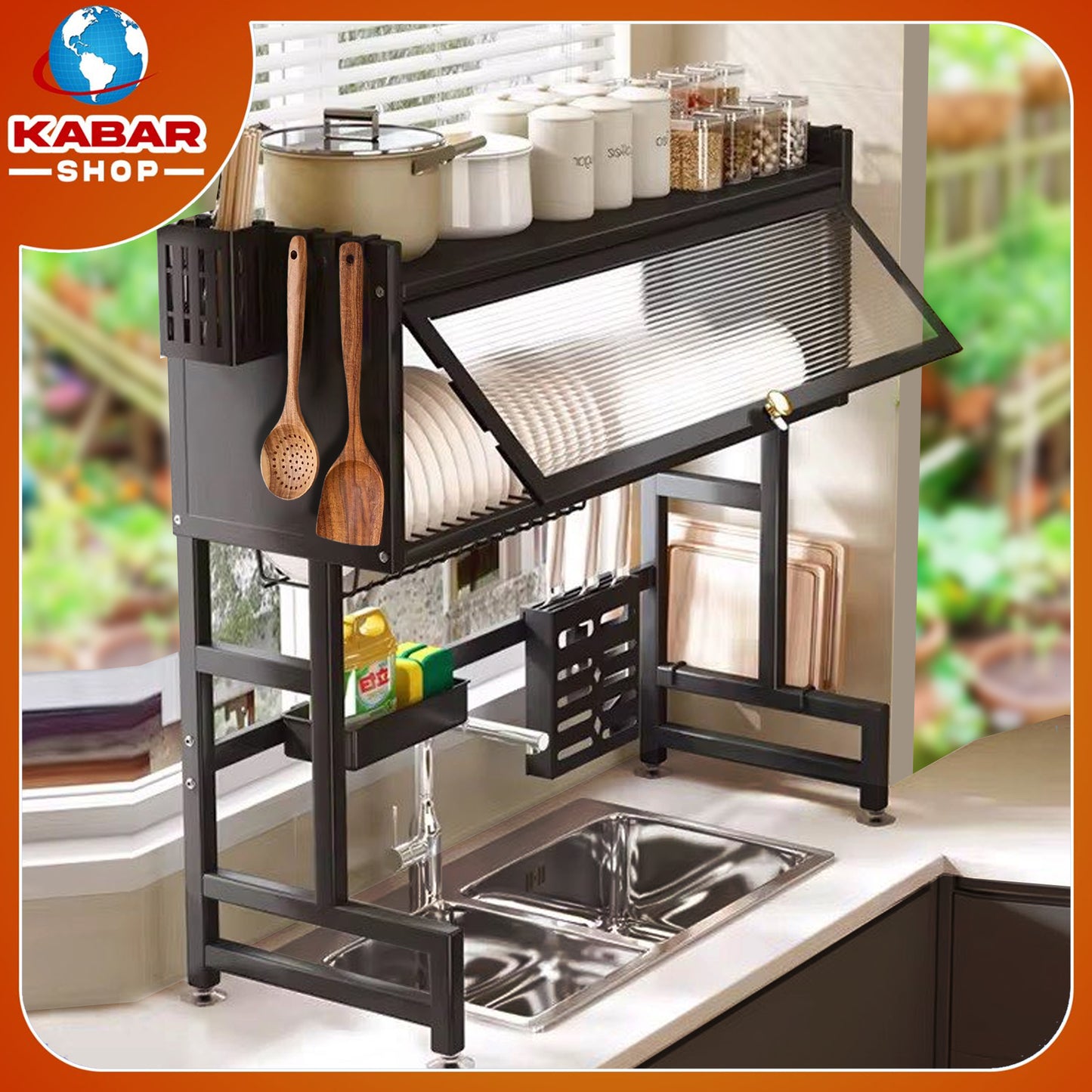 ပန်းကန်အခြောက်ခံစင် Dish Drying Rack Shelf