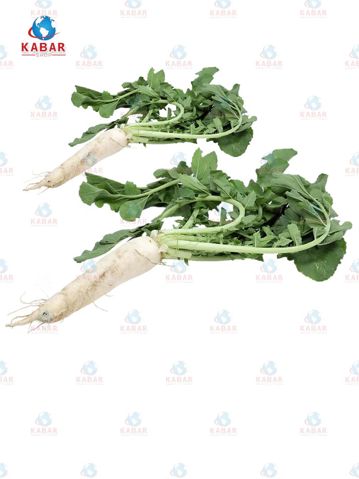Daikon Radish with leaves/ daikon အရွက်ပါမုန်လာဥ (30- 40 lb)
